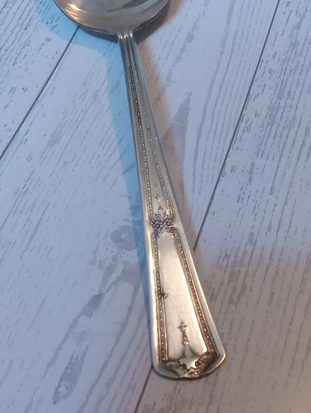 Vintage Slotted Server and Large Spoon Silver Plated